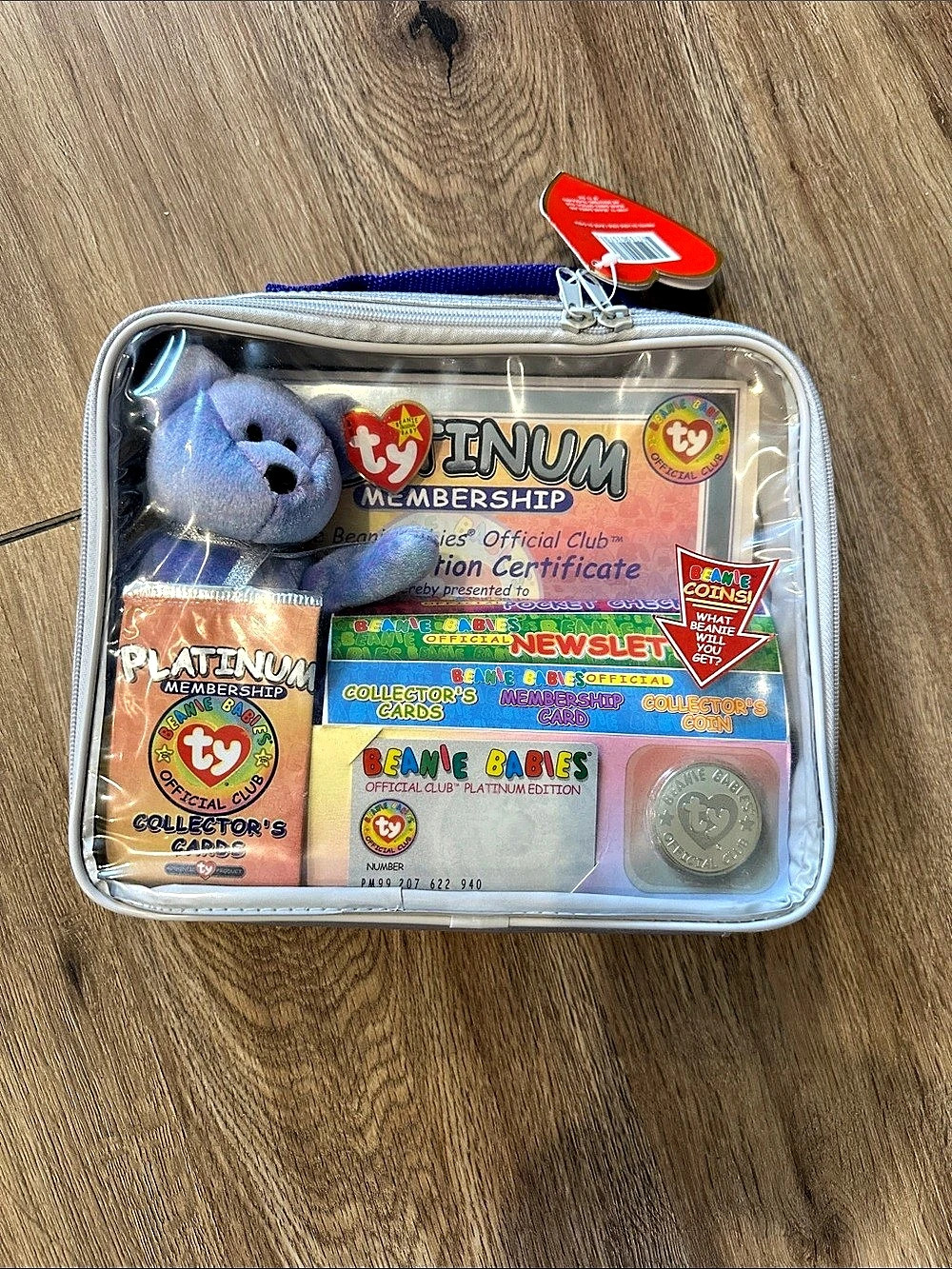 Ty Beanie Babies Official Club Platinum Membership Kit Silver & Purple